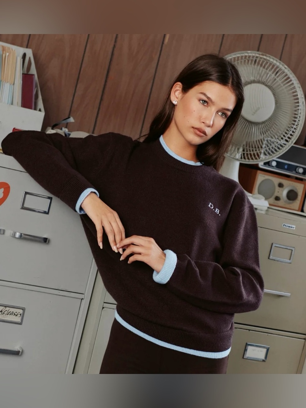 Dairy Boy DOUBLE LAYERED SWEATER in “Brown Bear”